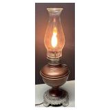 O - Oil Lamp Style Lamp with Glass Chimney