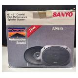 RR - Two Sanyo 6x9 Coaxial Hyper Performance Speaker System Model: SP910