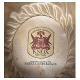 FR - Vintage Knox Premier Quality Bowler Hat - Black Felt Size 7 1/4