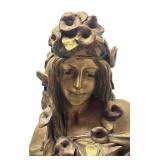 O - Vintage Art Nouveau Bust Sculpture