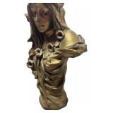 O - Vintage Art Nouveau Bust Sculpture
