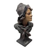 LLR - The Bailey Co. Sam Lord Wise "NAN" Vintage Chalkware Bust Sculpture
