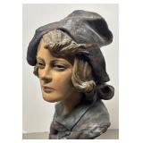 LLR - The Bailey Co. Sam Lord Wise "NAN" Vintage Chalkware Bust Sculpture