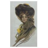 FR - Philip Boileau 1905 Vintage Portrait - Woman in Wide-Brimmed Hat