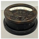 LLR - Vintage Volt Meter - Ornate Cast Iron Case