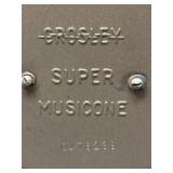 RR - Antique Crosley Super Musicone Radio - Art Deco Round Speaker