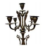 O - Antique Bronze Candelabra - Ornate Floral Art Deco Motif