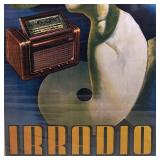 RR - IRRADIO Vintage Unframed Art Deco Style Advertising Poster Print - La Voce Che Incanta