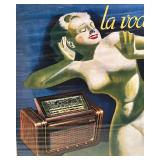 RR - IRRADIO Vintage Unframed Art Deco Style Advertising Poster Print - La Voce Che Incanta