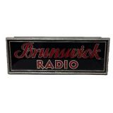 FR - Vintage Brunswick Light Up Advertising Radio Sign