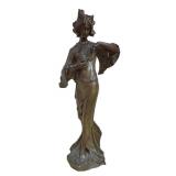 LLR - Francesco Flora "Iris" Art Nouveau Bronze Sculpture