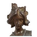 LLR - Francesco Flora "Iris" Art Nouveau Bronze Sculpture