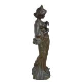 LLR - Francesco Flora "Iris" Art Nouveau Bronze Sculpture
