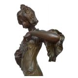 LLR - Francesco Flora "Iris" Art Nouveau Bronze Sculpture