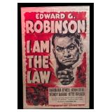 RR - Vintage Edward G. Robinson in I Am The Law Movie Unframed Poster Print
