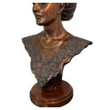 UL - Vintage Emile Pinedo Lys Bust - Bronze Sculpture