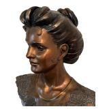 UL - Vintage Emile Pinedo Lys Bust - Bronze Sculpture