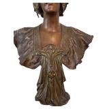 DR - Henri Jacobs Art Nouveau Bronze Bust - Signed H. Jacobs, Cast by Napoleon Alliot, Circa 1904