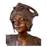 DR - Henri Jacobs Art Nouveau Bronze Bust - Signed H. Jacobs, Cast by Napoleon Alliot, Circa 1904