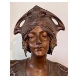DR - Henri Jacobs Art Nouveau Bronze Bust - Signed H. Jacobs, Cast by Napoleon Alliot, Circa 1904