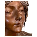DR - Henri Jacobs Art Nouveau Bronze Bust - Signed H. Jacobs, Cast by Napoleon Alliot, Circa 1904