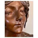 DR - Henri Jacobs Art Nouveau Bronze Bust - Signed H. Jacobs, Cast by Napoleon Alliot, Circa 1904