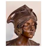 DR - Henri Jacobs Art Nouveau Bronze Bust - Signed H. Jacobs, Cast by Napoleon Alliot, Circa 1904