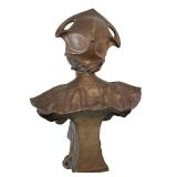 DR - Henri Jacobs Art Nouveau Bronze Bust - Signed H. Jacobs, Cast by Napoleon Alliot, Circa 1904