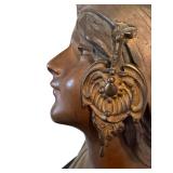 DR - Henri Jacobs Art Nouveau Bronze Bust - Signed H. Jacobs, Cast by Napoleon Alliot, Circa 1904