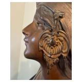 DR - Henri Jacobs Art Nouveau Bronze Bust - Signed H. Jacobs, Cast by Napoleon Alliot, Circa 1904
