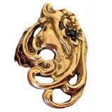 Vintage 14K Gold Art Nouveau Ring with Sapphire Accent - Size 7 to 7.5