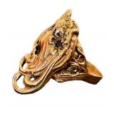 Vintage 14K Gold Art Nouveau Ring with Sapphire Accent - Size 7 to 7.5