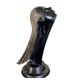 DR - Art Deco Mid-Century Bronze Female Bust Sculpture