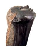 DR - Art Deco Mid-Century Bronze Female Bust Sculpture