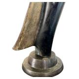 DR - Art Deco Mid-Century Bronze Female Bust Sculpture