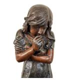 LR - Charles Georges Ferville-Suan Frimas Spelter Bronze Art Nouveau Sculpture