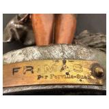 LR - Charles Georges Ferville-Suan Frimas Spelter Bronze Art Nouveau Sculpture