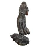 LR - Charles Georges Ferville-Suan Frimas Spelter Bronze Art Nouveau Sculpture