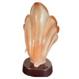 LR - Vintage Art Deco Seashell Lamp - Ceramic