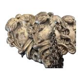 Antique Art Nouveau Two-Piece Buckle with Green Bead Drops