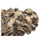 Antique Art Nouveau Two-Piece Buckle with Green Bead Drops