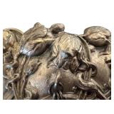 Antique Art Nouveau Two-Piece Buckle with Green Bead Drops