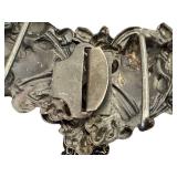 Antique Art Nouveau Two-Piece Buckle with Green Bead Drops