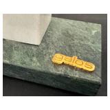 LR - Galos Porcelain Bust on Marble Pedestal - Woman with Feathered Hat