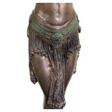 LR - Antique Bronze Art Deco Belly Dancer Sculpture