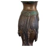 LR - Antique Bronze Art Deco Belly Dancer Sculpture