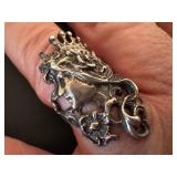 Art Nouveau Sterling Silver Ring - Vintage