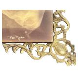 LR - Art Nouveau Black & White Portrait on Wood - 1896