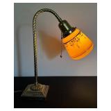 Vintage Art Nouveau Brass Lamp