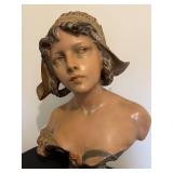 LR - Richard Aurili Antique Art Nouveau Ceramic Bust